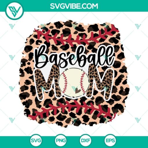 leopard baseball mom svg png dxf eps baseball mom svg baseball mom png baseball mom designs for shirts 1 mockup