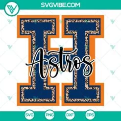 Baseball, Sports, SVG Files, Leopard Houston Astros SVG Download, Houston 2