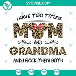 Family, Grandma, Mom, Mothers Day, SVG Files, Leopard Pattern Mom And Grandma 14