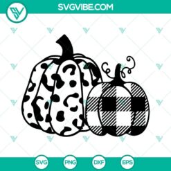 leopard pumpkin and buffalo plaid pumpkin svg fall pumpkin halloween svg dxf eps png files for cricut 5 mockup