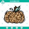 Leopard and cheetah print pumpkin SVG downloads for Thanksgiving and fall decoration.