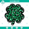 Leopard and cheetah print shamrock SVG files for St. Patrick's Day crafts and projects. Good luck themed digital design.
