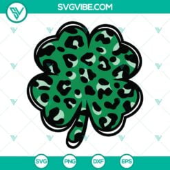 St Patrick's Day, SVG Files, Leopard Shamrock SVG Files, Cheetah Print SVG File 3