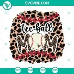 Sports, SVG Files, Leopard Tee-Ball Mom Svg, Tee-Ball Mom Png, Tee-Ball Mom 2