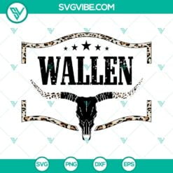 Musics, SVG Files, Leopard Wallen Bull Skull SVG Image, Morgan Wallen SVG Files 15