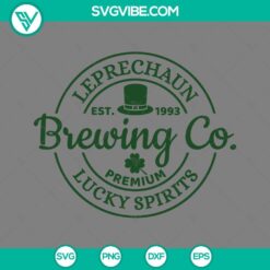 St Patrick's Day, SVG Files, Leprechaun Brewing Co Premium Lucky Spirits SVG 21