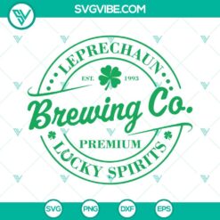 Leprechaun Brewing Co SVG Images, Lucky Spirits SVG File, St Patricks Brewing