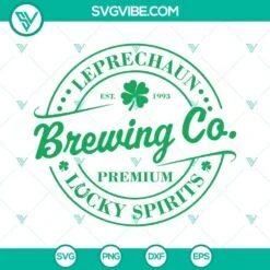 St Patrick's Day, SVG Files, Leprechaun Brewing Co SVG File, Lucky Spirits SVG 2