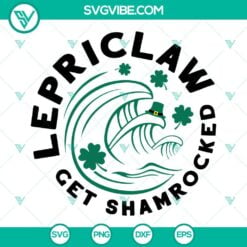 St Patrick's Day, SVG Files, Lepriclaw Get Shamrocked SVG Image, Shamrock SVG 4