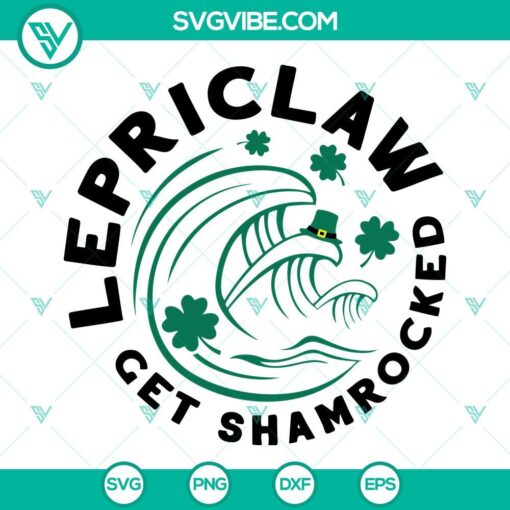 lepriclaw get shamrocked svg shamrock svg funny st pattys day svg png dxf eps 5 mockup