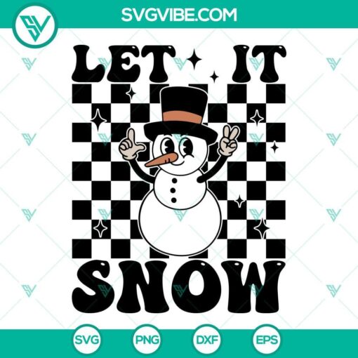 let it snow svg snow man svg png dxf eps cut file 4 mockup