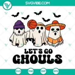 Halloween, SVG Files, Let’s Go Ghouls SVG File, Halloween Retro Ghost SVG 2