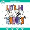Let’s Go Ghouls SVG images featuring Halloween spooky ghost and hippie Halloween themes for crafts and decor.