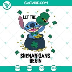 Disney, St Patrick's Day, SVG Files, Stitch Have A Lucky Day SVG File, Stitch 4