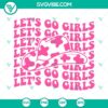 Pink cowboy hat SVG file with cowgirl and retro western images for digital design projects.
