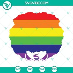 LGBT, SVG Files, LGBT Afro Smirk SVG Files, Pride SVG Download, Lesbian SVG 6