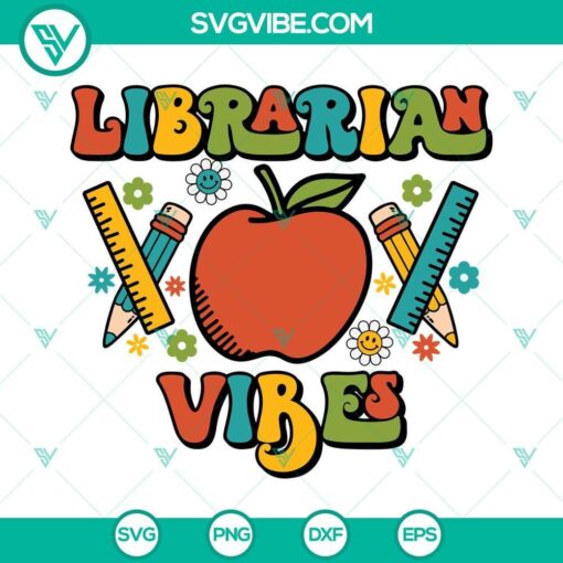 librarian vibes svg librarian svg librarian life svg librarian cut file library svg 6 mockup