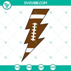 Football, Sports, SVG Files, Football Distressed Leopard Lightning SVG Image 3