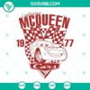 Lightning Mcqueen Cars 1977 SVG download with Disney Pixar Cars logo in PNG and DXF format, suitable for crafting projects.