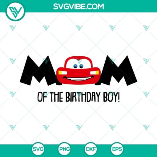 lightning mcqueen mom and dad of birthday boy svg disney cars birthday party svg png dxf eps digital file 2 mockup