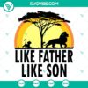 Lion King SVG design featuring Simba and Mufasa, resembling Disneyland, father and son theme with intricate detailing for crafting.