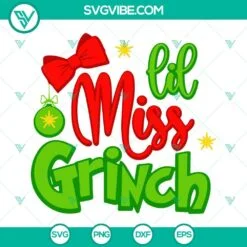 Christmas, SVG Files, Little Miss Christmas SVG Image, Kids Christmas SVG 4