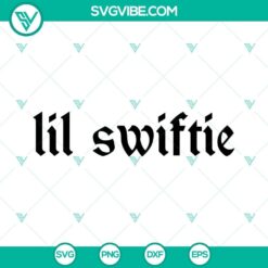 Lil Swiftie SVG image with Taylor Swift fan art design, ideal for Swiftie fans' creations.