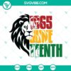 Juneteenth Lion 1865 SVG files for Cricut, featuring PNG, DXF, and EPS formats. Perfect for crafting projects celebrating freedom and history.