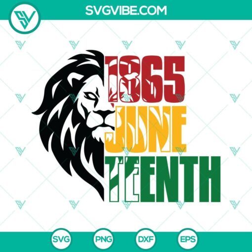 lion 1865 juneteenth svg png dxf eps cut files for cricut silhouette 1 mockup