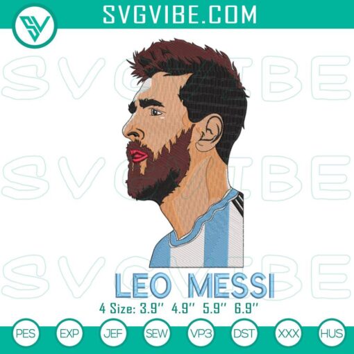 lionel messi embroidery design files mockup