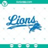 Detroit Lions themed SVG file for download, compatible with Cricut and Silhouette, includes PNG and DXF formats.