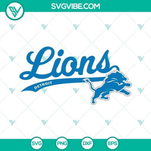 lions svg detroit lions svg png dxf eps cricut silhouette detroit lions logo svg 5 mockup