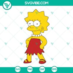 Cartoons, SVG Files, Lisa Simpson SVG Download PNG DXF EPS Silhouette Vector 3