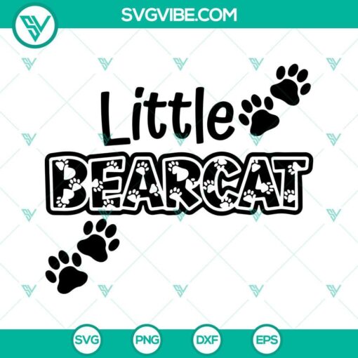 little bearcat svg bearcat svg paw print svg bearcats football svg 8 mockup