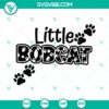 Little Bobcat and Paw Print SVG files for Cheer and School, digital downloads.