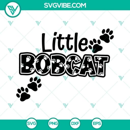 little bobcat svg bobcat svg paw print svg cheer svg school spirit svg 7 mockup