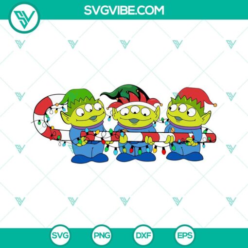 little green aliens elf christmas svg toy story christmas svg eps png dxf mockup