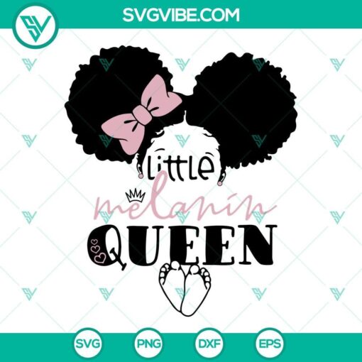 little melanin queen svg bundle i am melanin princess svg cute black girl kids svg 9 mockup