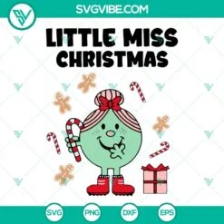 Christmas, SVG Files, Little Miss Christmas SVG Image, Kids Christmas SVG 2