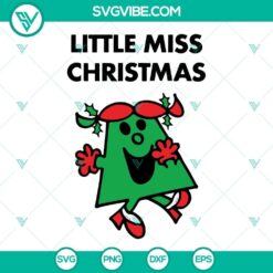 Cute Little Miss Christmas themed SVG images for Cricut. Includes PNG, DXF, and EPS cut files. Ideal for holiday crafts.