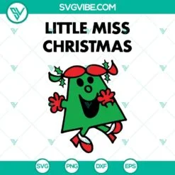 Christmas, SVG Files, Little Miss Christmas SVG Image, Kids Christmas SVG 3