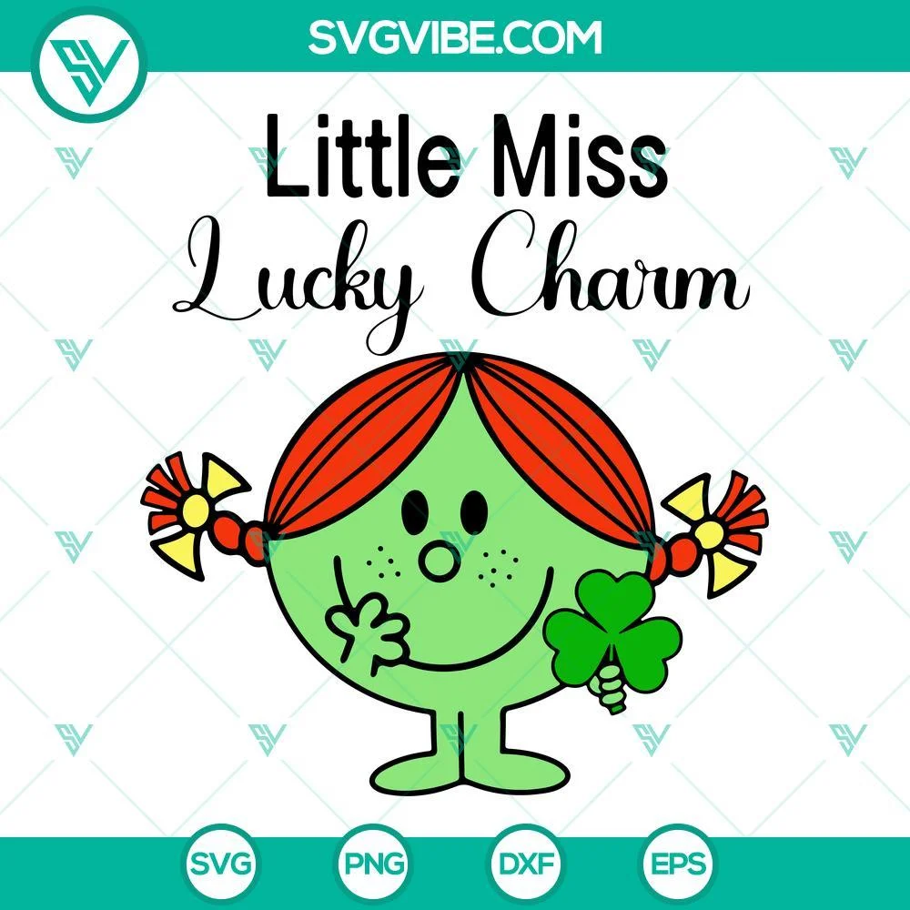 little miss lucky charm svg shamrock svg little miss patricks day svg png dxf eps instant download 10 mockup 1