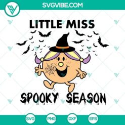 Little Miss Spooky Season SVG Image, Little Miss Halloween SVG File PNG