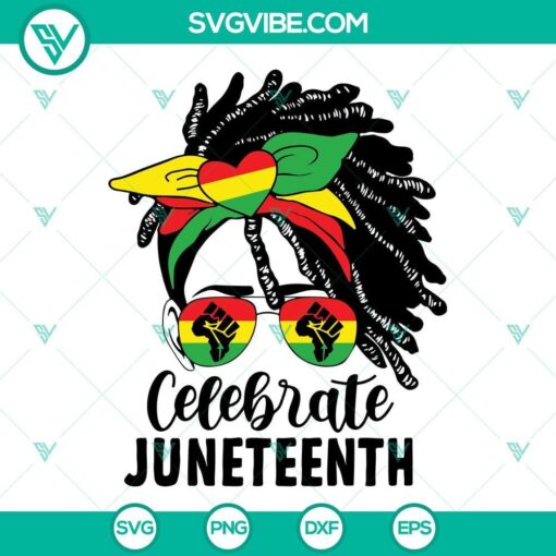 locd hair black woman messy bun celebrate juneteenth svg dreadlocks hair juneteenth svg messy bun juneteenth svg 7 mockup