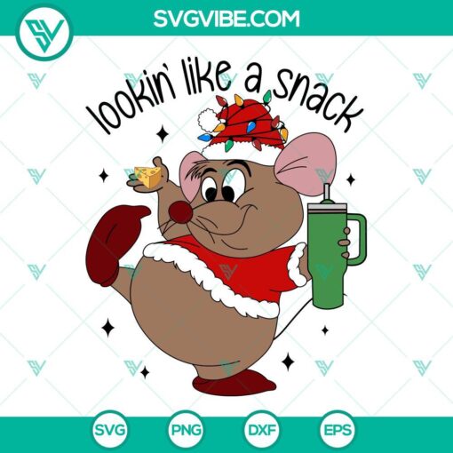 lookin like a snack gus gus christmas stanley tumbler svg png dxf eps cut files mockup