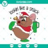 Festive Gus Gus mouse Christmas SVG and PNG files for download, perfect for holiday apparel and decor crafting projects.