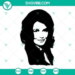 Loretta Lynn Face Svg design featuring Rip Loretta Lynn Svg, ideal for DIY crafts and merchandise.
