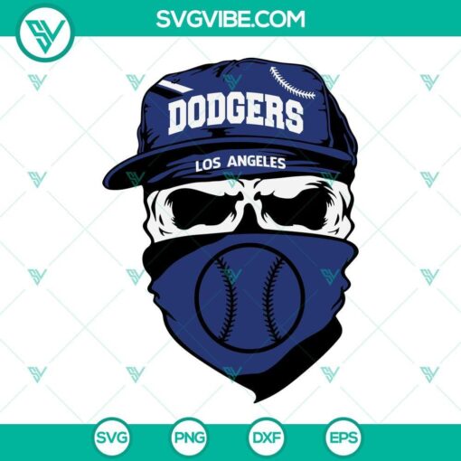 los angeles dodgers skull svg dodgers baseball svg png dxf eps cut files 9 mockup