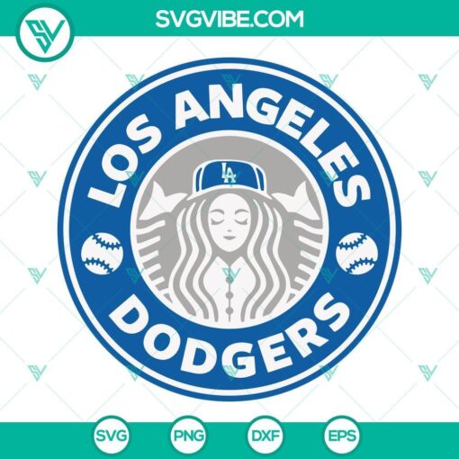 los angeles dodgers starbucks cup svg baseball starbucks cup svg starbucks cup dodgers svg los angeles dodgers svg png dxf eps 6 mockup