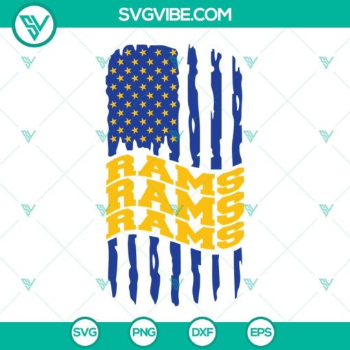 los angeles rams american flag svg rams football svg png dxf eps cut files 1 mockup